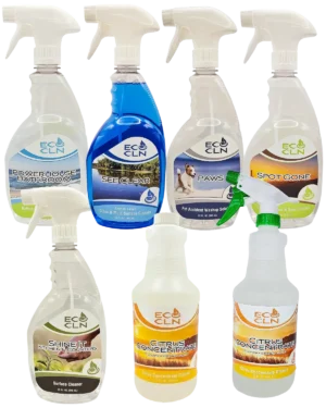 Eco Cln Full Monty Package with all five cleaners, Citrus Concentrate and sprayer