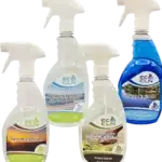 Eco Cln Basics Package with Spot Gone, Powerhouse, Shine-It, and See-Clear quart bottles