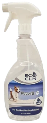 Eco Cln PAWS pet accident and urine odor cleaner spray bottle
