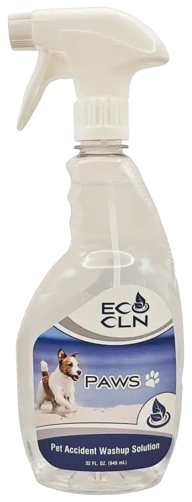 Eco Cln PAWS pet accident and urine odor cleaner spray bottle