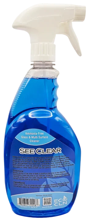 Eco Cln See-Clear ammonia free, streak-free glass and multi-surface cleaner bottle