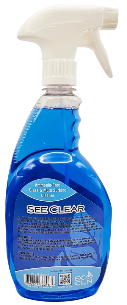 Eco Cln See-Clear ammonia free, streak-free glass and multi-surface cleaner bottle