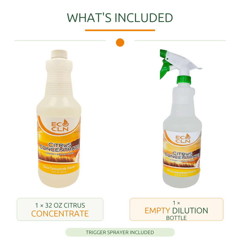 Products included in the Eco Cln Citrus Concentrate Starter Kit