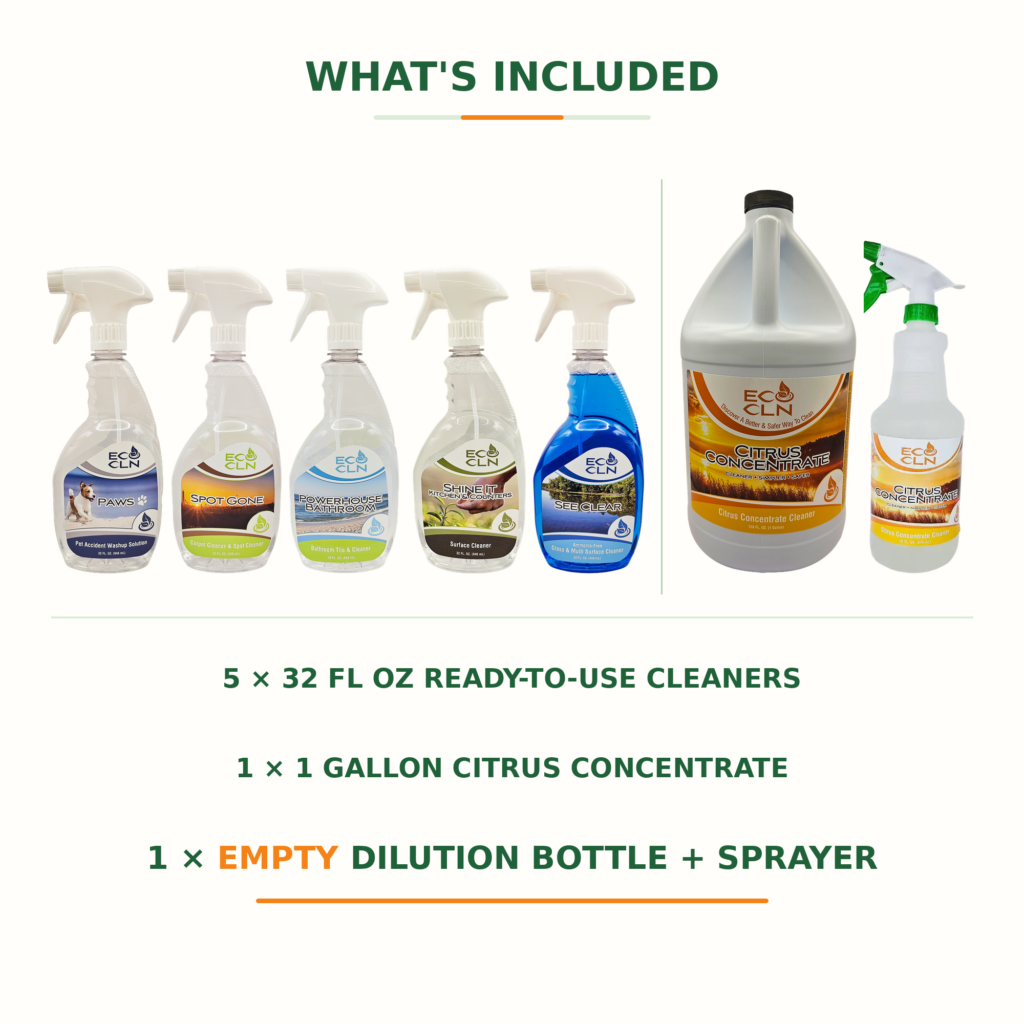 Products included in the Eco Cln XL Full Monty Package