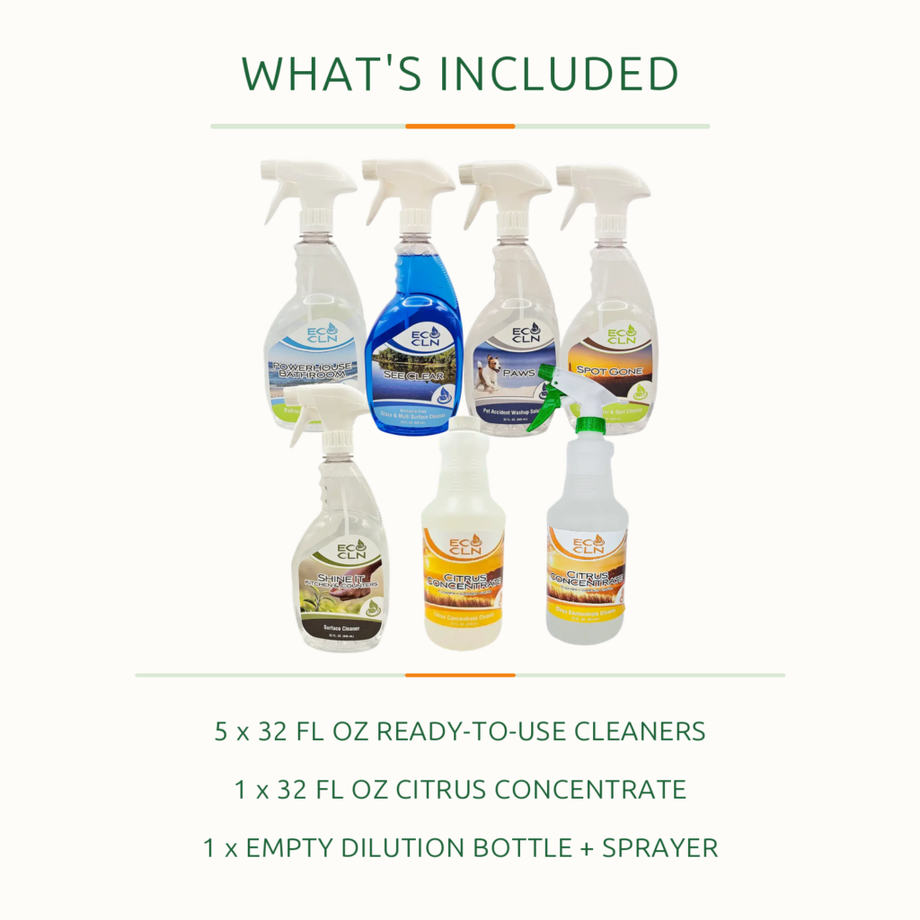 Products included in the Eco Cln Full Monty Package